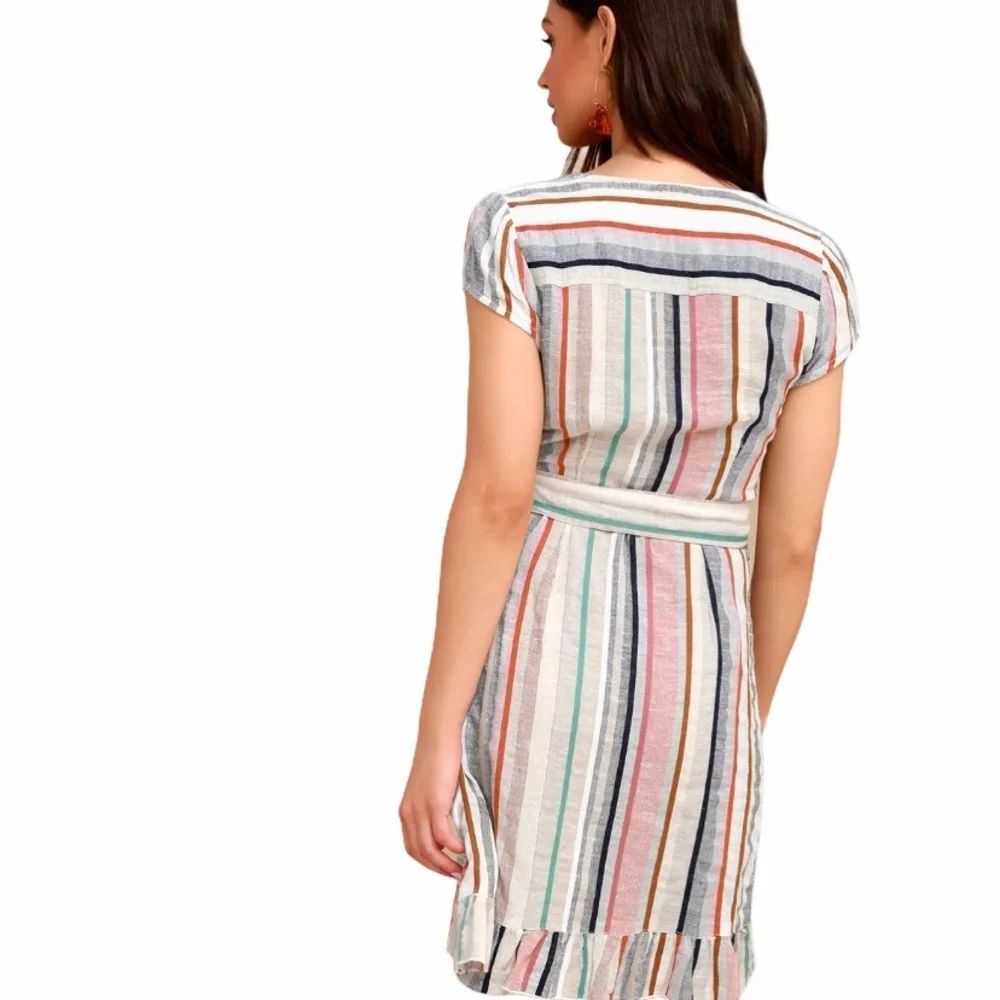 Free People Wrap It Up Multi Strips Dress